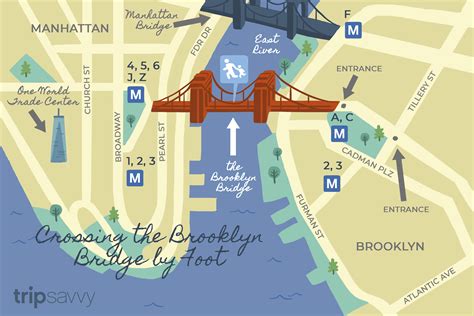 brooklyn bridge on map